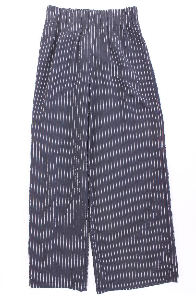 Pull&Bear Stoffhose Gr. S gestreift blau aus Viskose