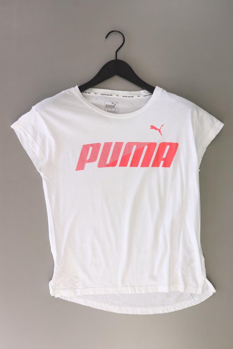 Puma Sportshirt Gr. S Kurzarm weiß aus Baumwolle