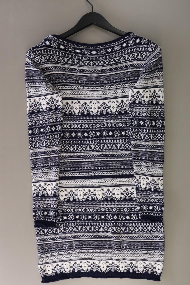 AJC Fashion Strickkleid Gr. 40 mit Faire-Isle-Muster Langarm blau aus Viskose