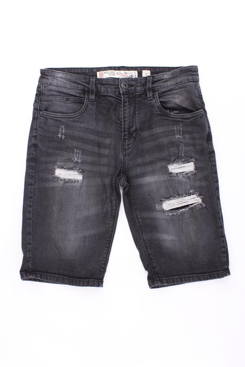 Indicode Jeansshorts für Herren Gr. L grau aus Baumwolle