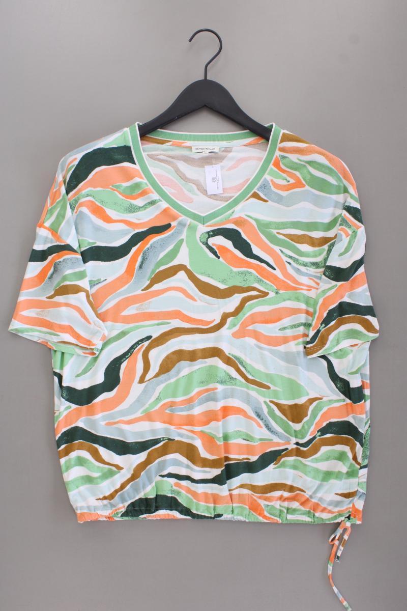 Tom Tailor Kurzarmbluse Gr. XL mehrfarbig aus Viskose