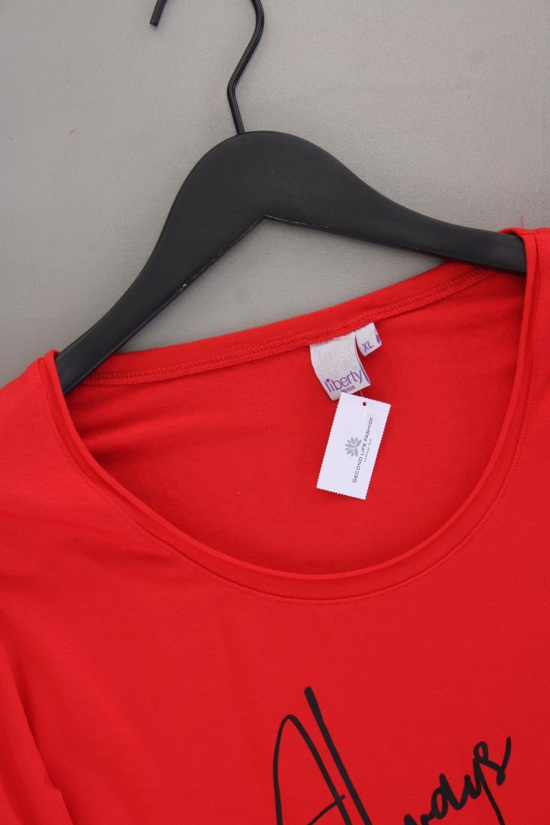Liberty Printshirt Gr. XL neuwertig Langarm rot aus Viskose