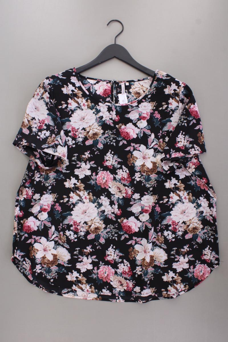 Only Carmakoma Kurzarmbluse Gr. 48 mit Blumenmuster mehrfarbig