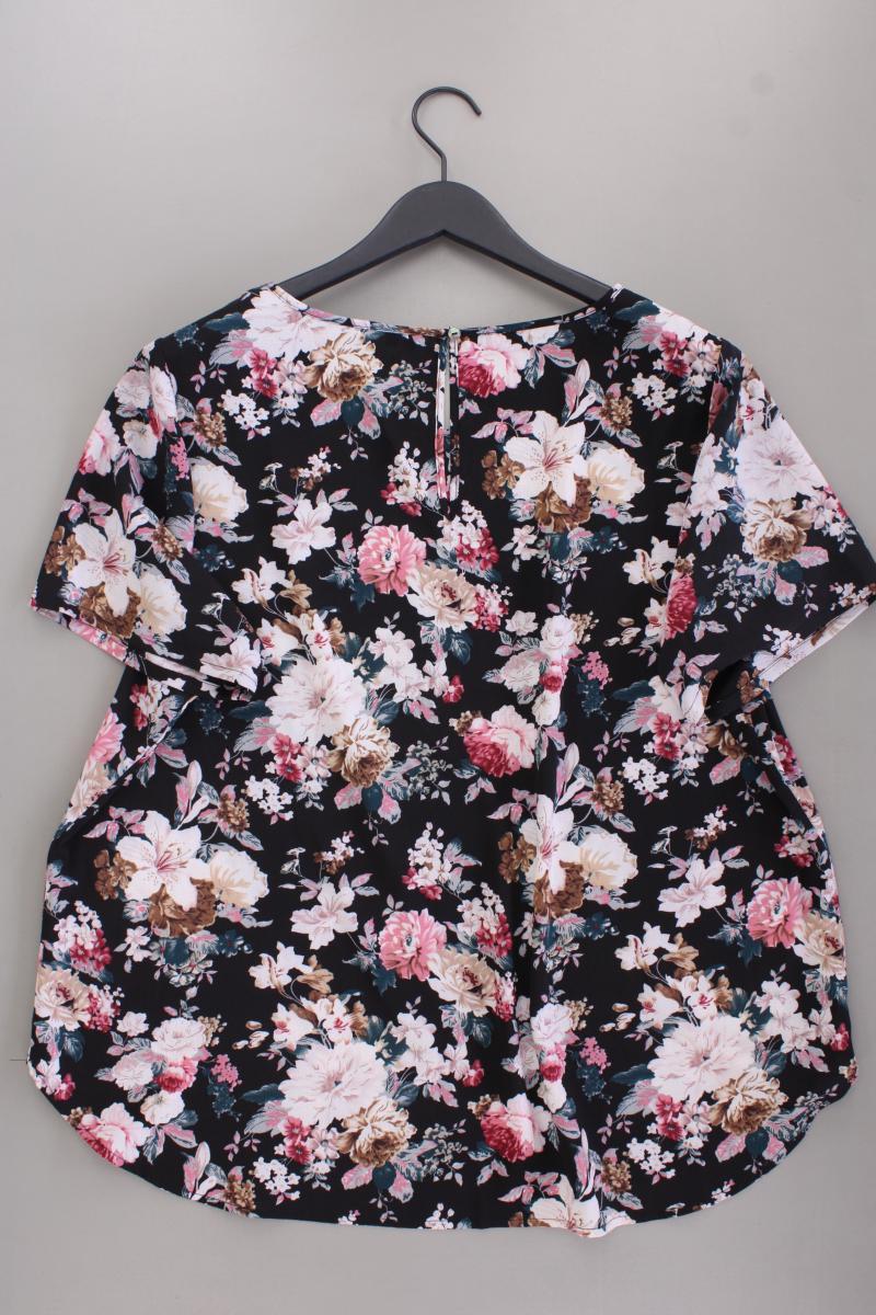 Only Carmakoma Kurzarmbluse Gr. 48 mit Blumenmuster mehrfarbig