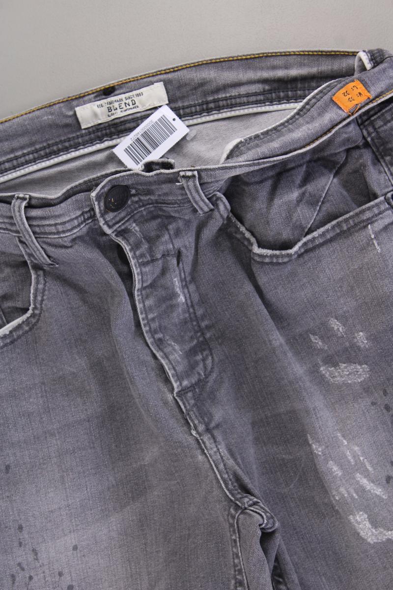 Blend Straight Jeans für Herren Gr. W33/L32 grau aus Baumwolle