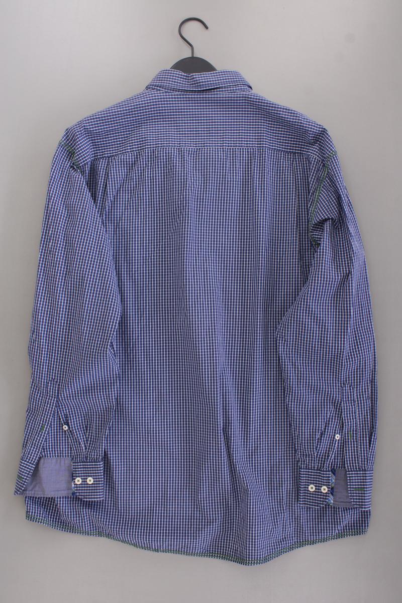 Casa Moda Langarmhemd für Herren Gr. Hemdgröße 45/46 geometrisches Muster blau