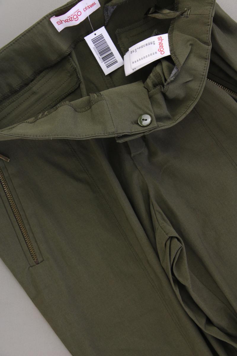 sheego Stretchhose Gr. 40 neuwertig olivgrün aus Viskose
