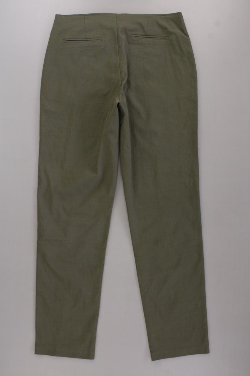 sheego Stretchhose Gr. 40 neuwertig olivgrün aus Viskose