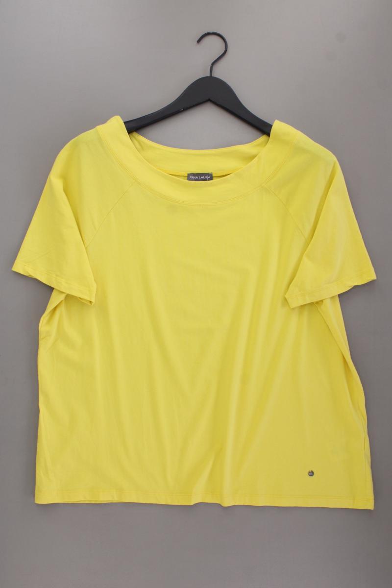 Gina Laura T-Shirt Gr. XL Kurzarm gelb aus Baumwolle