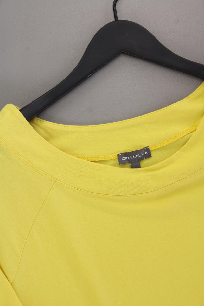 Gina Laura T-Shirt Gr. XL Kurzarm gelb aus Baumwolle