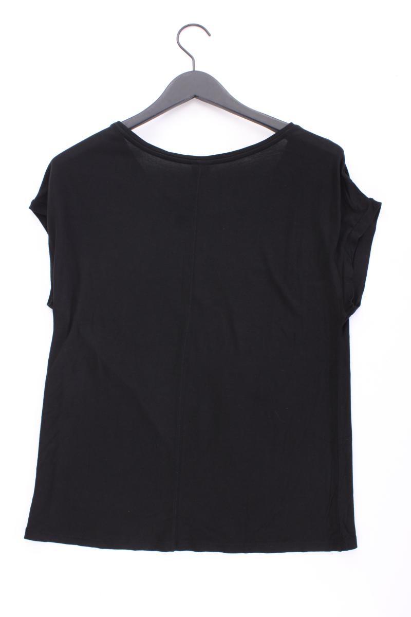 s.Oliver Black Label Shirt mit Pailletten Papagei Gr. 40 Kurzarm schwarz