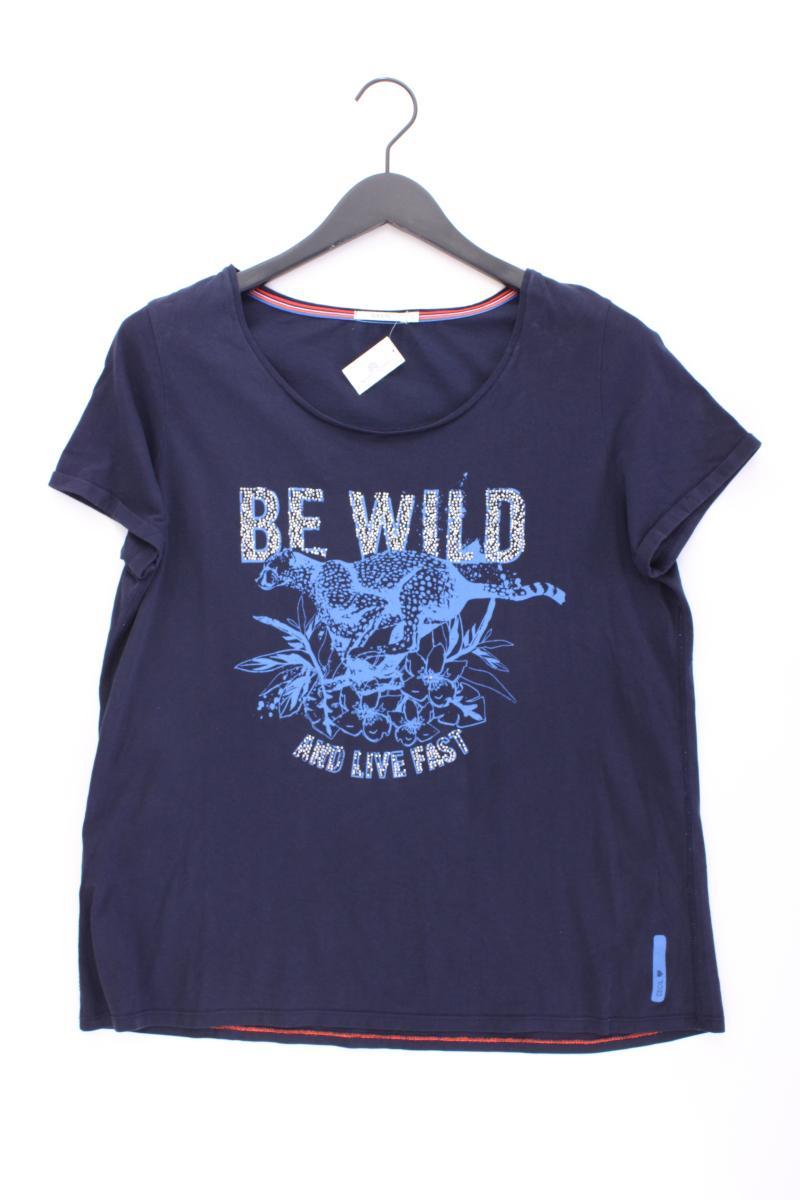 Cecil Printshirt Gr. L Kurzarm blau