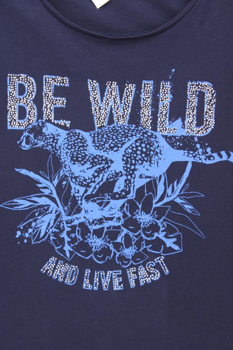 Cecil Printshirt Gr. L Kurzarm blau