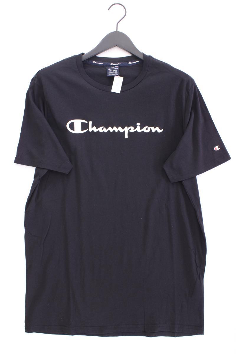 Champion Printshirt für Herren Gr. XXXL Kurzarm schwarz aus Baumwolle