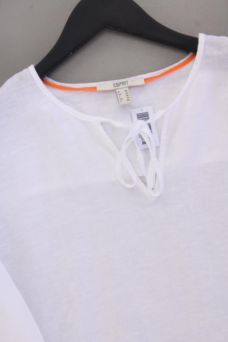 Esprit Classic Bluse Gr. 42 neuwertig 3/4 Ärmel weiß