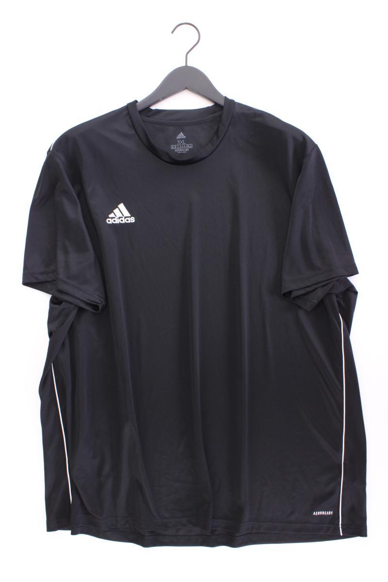 Adidas Sportshirt für Herren Gr. XXXL Kurzarm schwarz aus Polyester