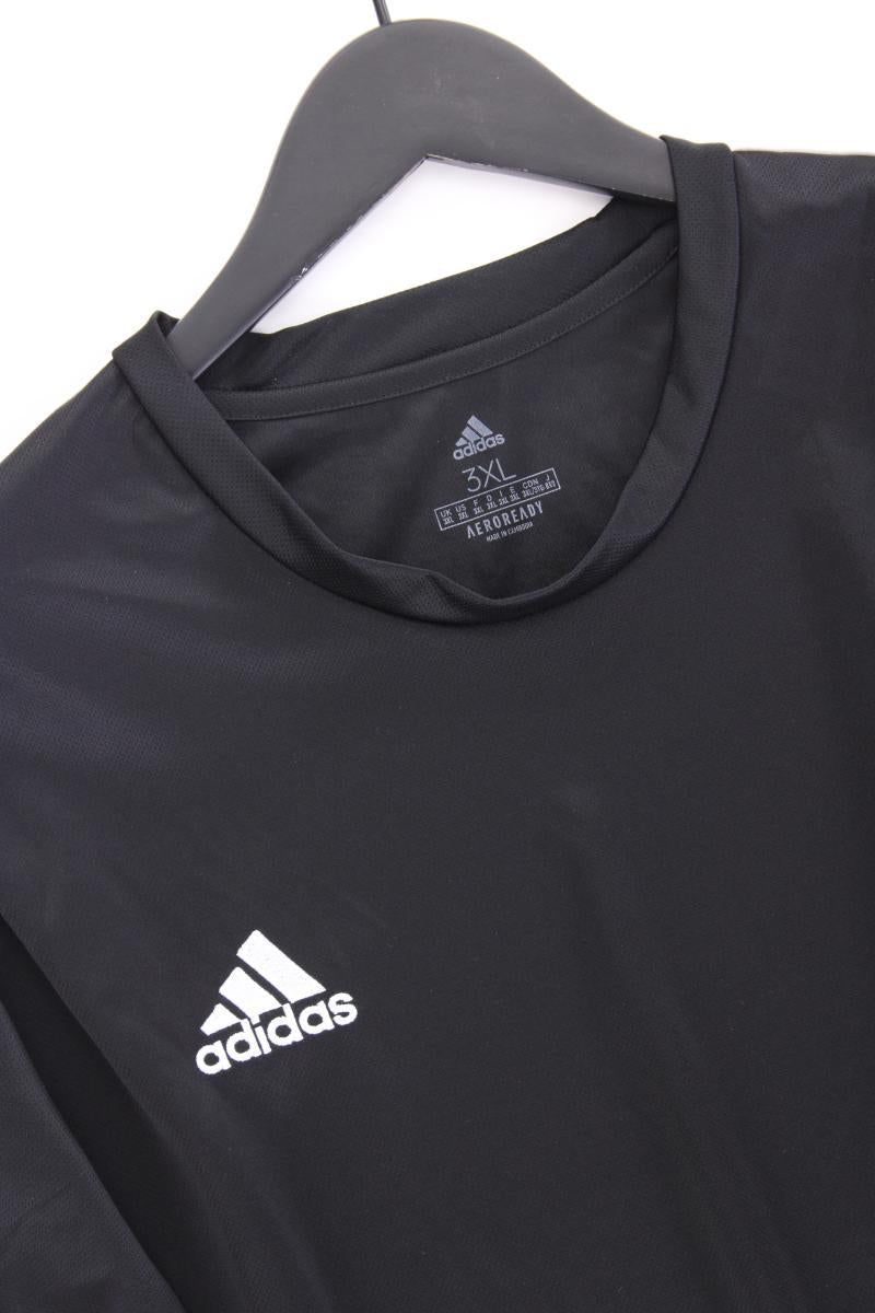 Adidas Sportshirt für Herren Gr. XXXL Kurzarm schwarz aus Polyester
