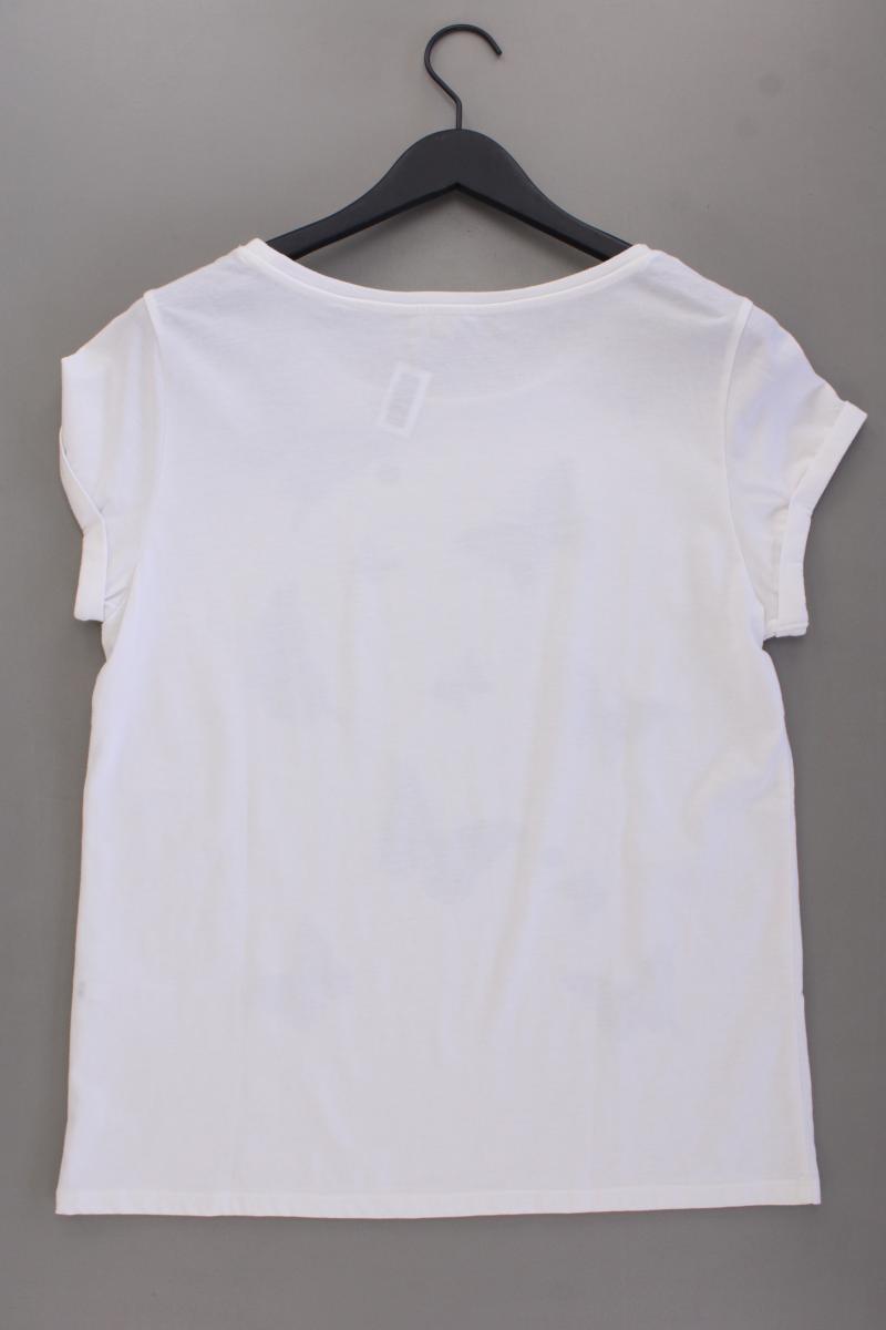 Esprit Shirt mit Schmetterlingsdruck Gr. L Kurzarm weiß