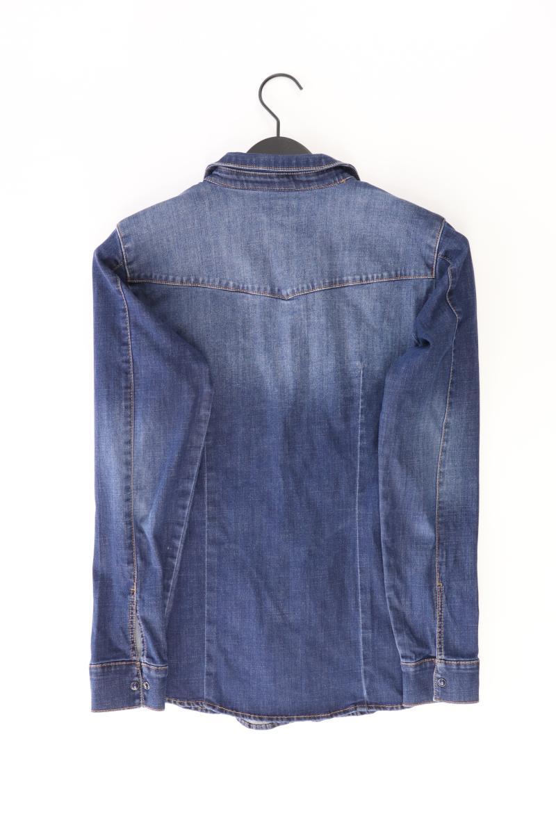 Esprit Jeansbluse Gr. M Langarm blau aus Baumwolle