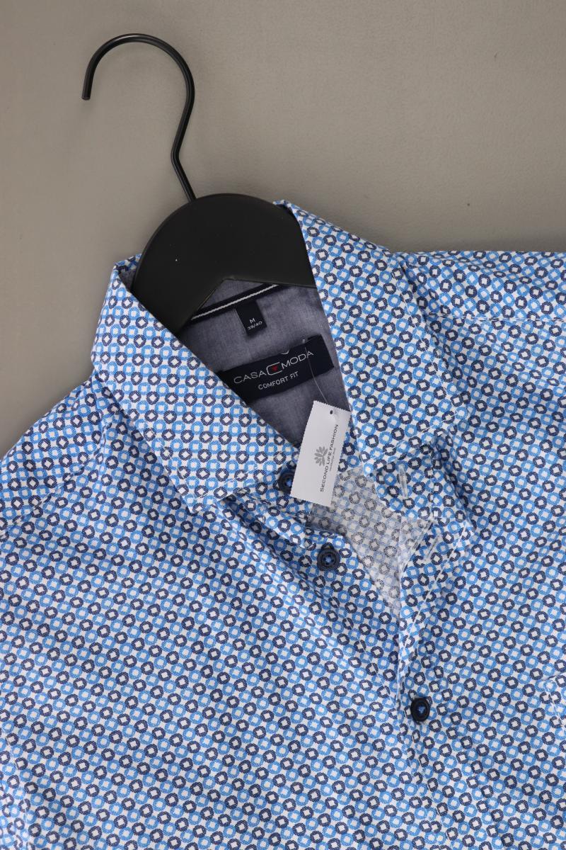 Casa Moda Kurzarmhemd für Herren Gr. Hemdgröße 39/40 blau aus Baumwolle