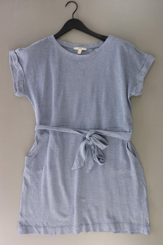 Esprit Stretchkleid Gr. XL Kurzarm blau aus Baumwolle