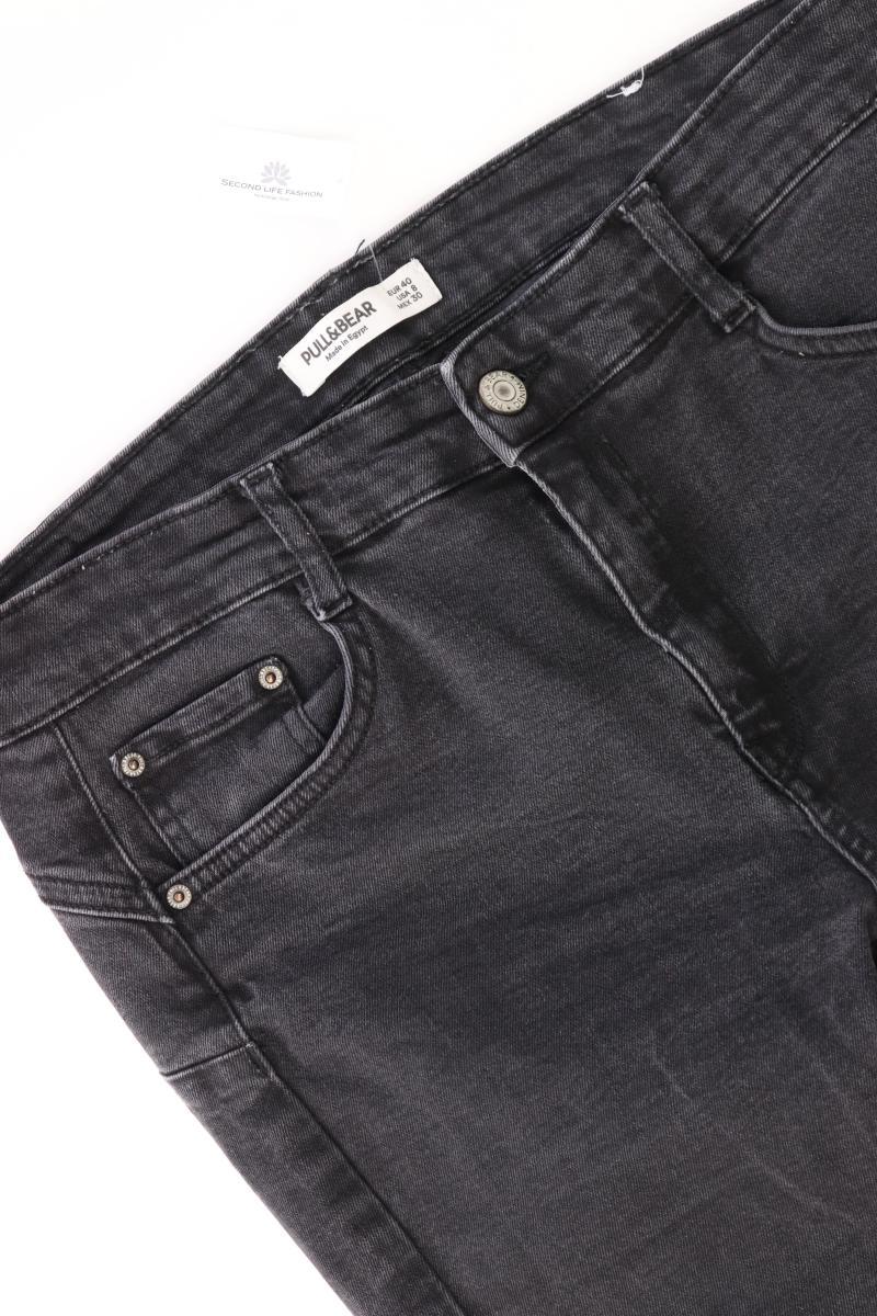 Pull&Bear Skinny Jeans Gr. 40 schwarz aus Baumwolle