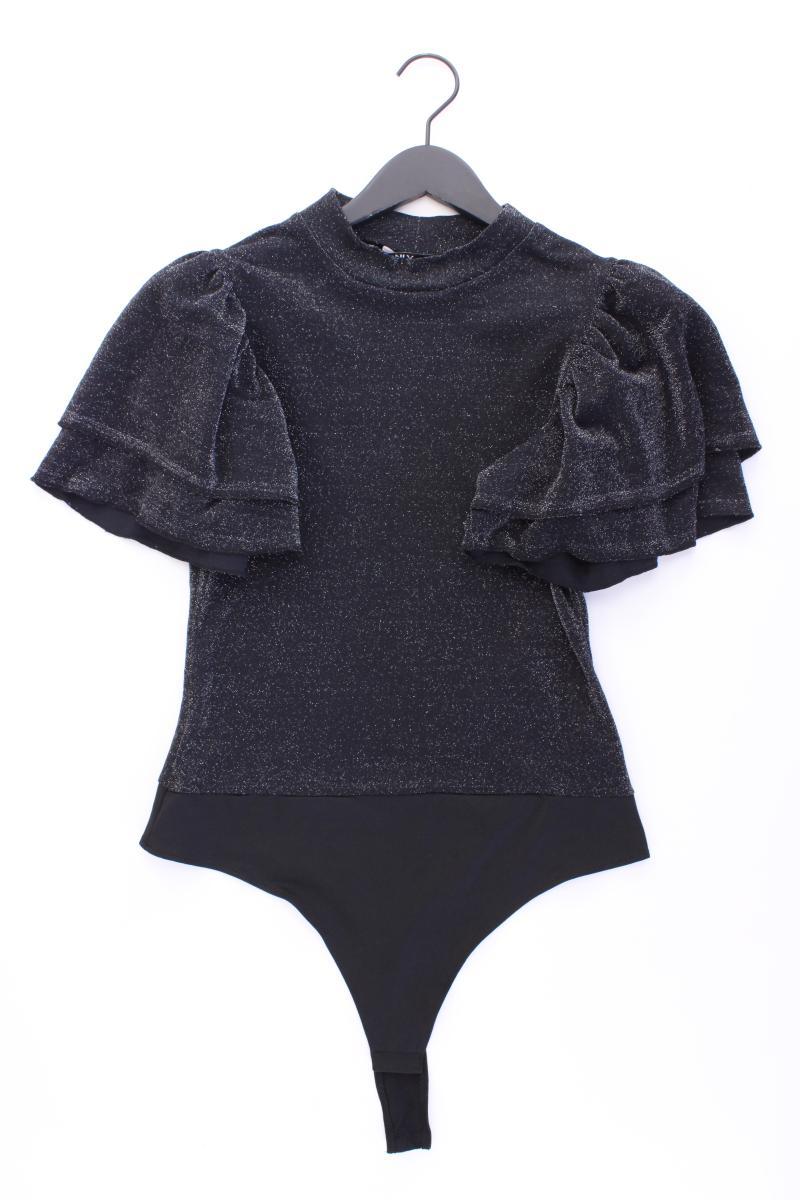 Only Body mit Glitzer Gr. L neuwertig Kurzarm silber aus Polyamid