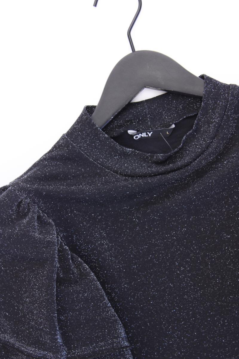 Only Body mit Glitzer Gr. L neuwertig Kurzarm silber aus Polyamid