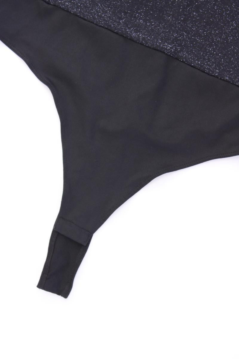 Only Body mit Glitzer Gr. L neuwertig Kurzarm silber aus Polyamid