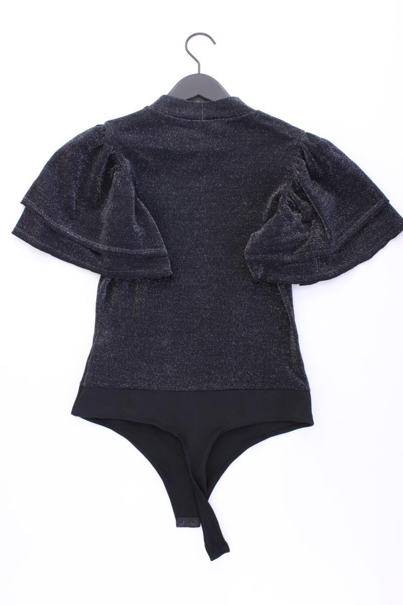 Only Body mit Glitzer Gr. L neuwertig Kurzarm silber aus Polyamid
