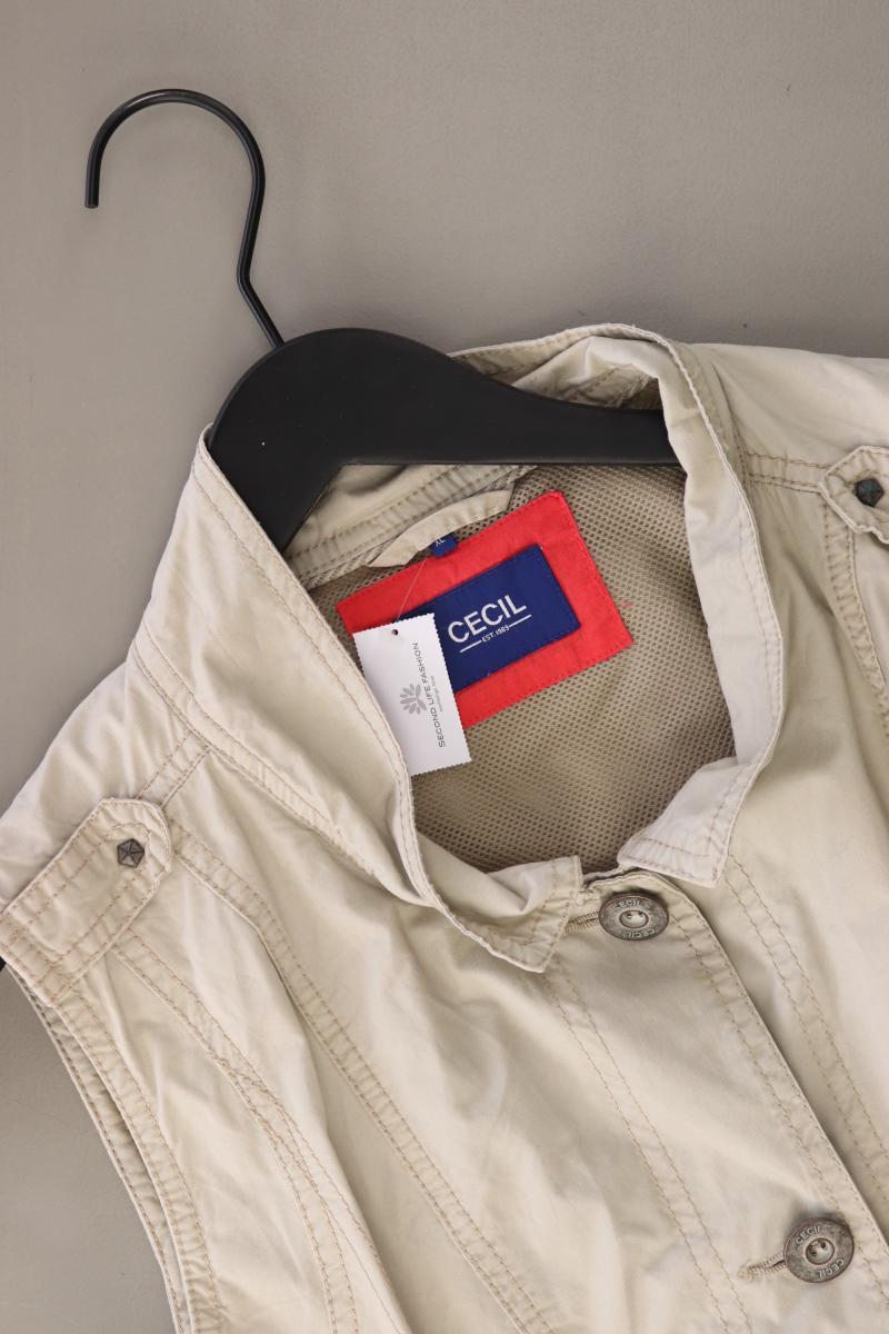 Cecil Regular Weste Gr. XL creme aus Baumwolle
