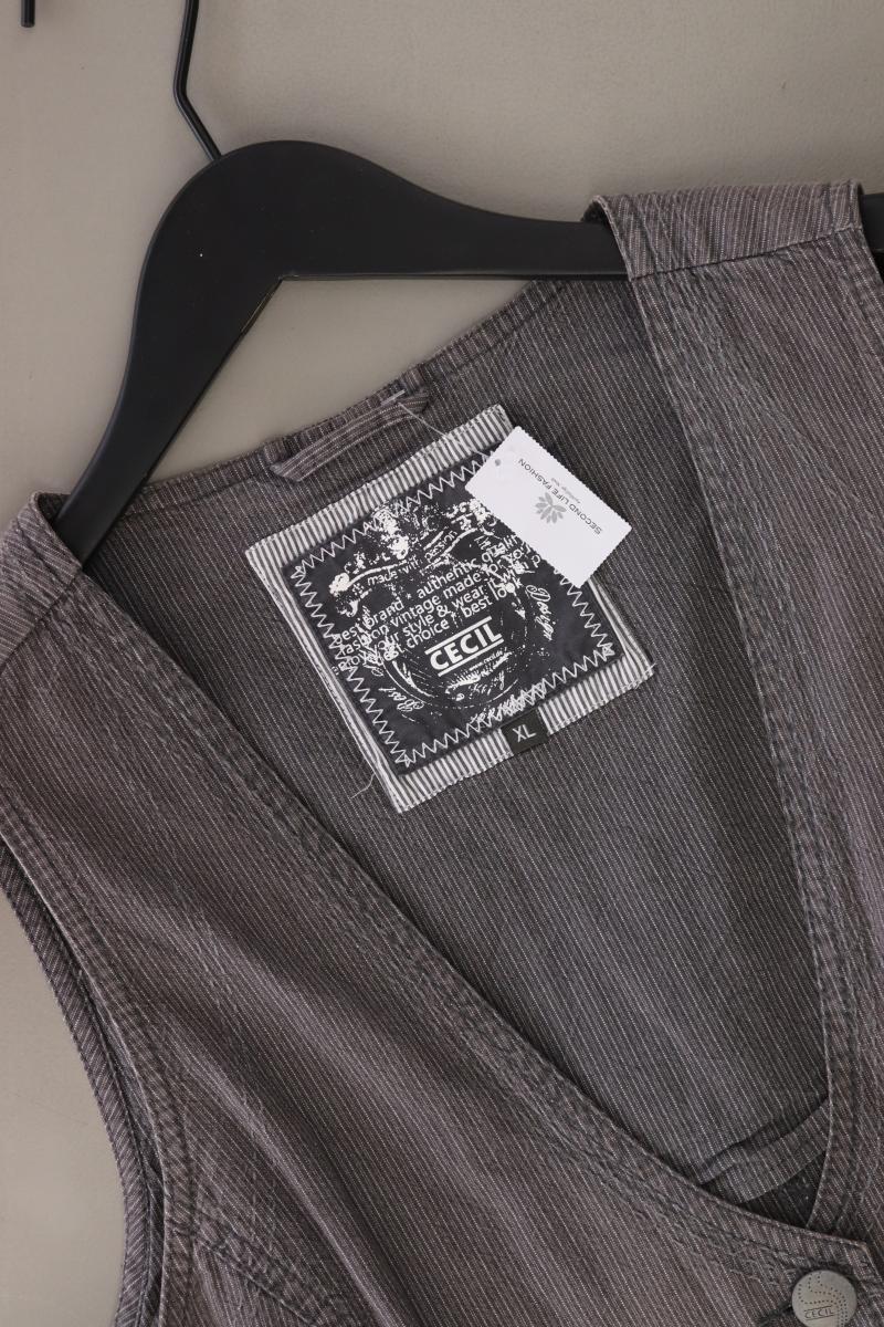 Cecil Regular Weste Gr. XL grau aus Baumwolle