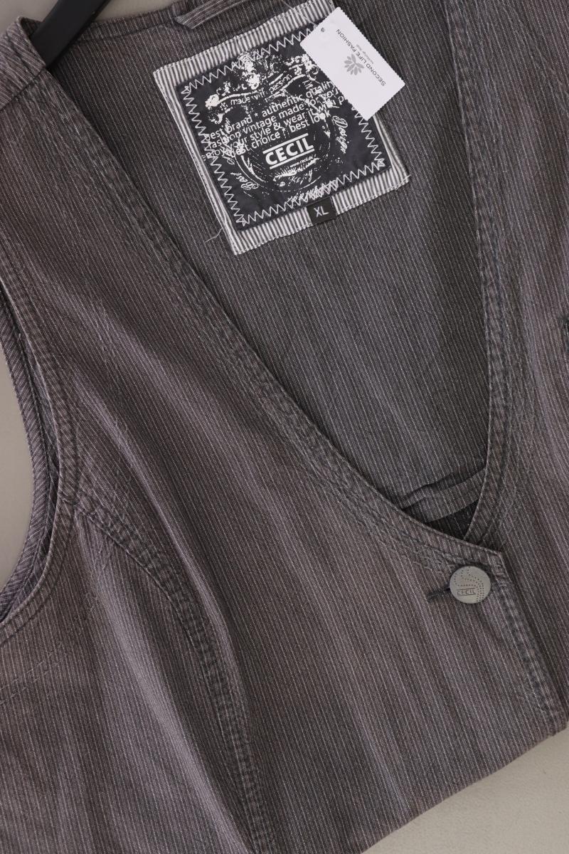 Cecil Regular Weste Gr. XL grau aus Baumwolle