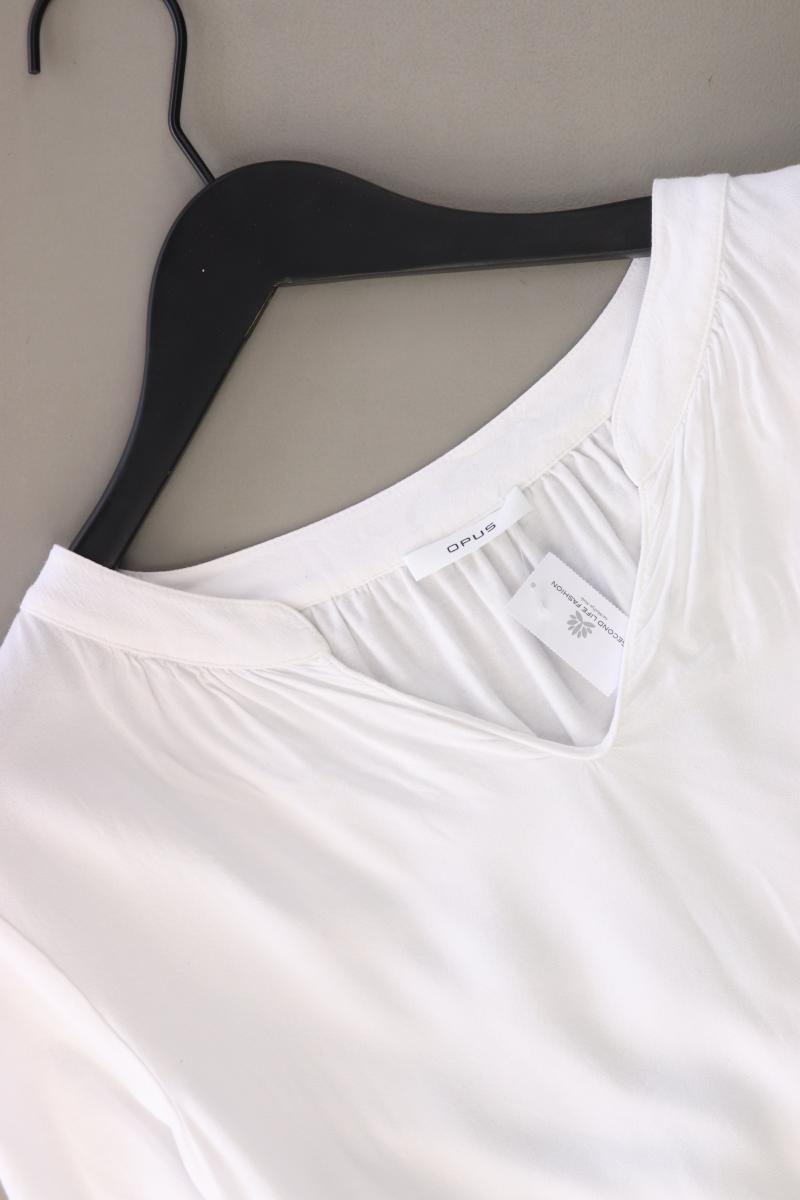 Opus Regular Bluse Gr. 40 3/4 Ärmel weiß