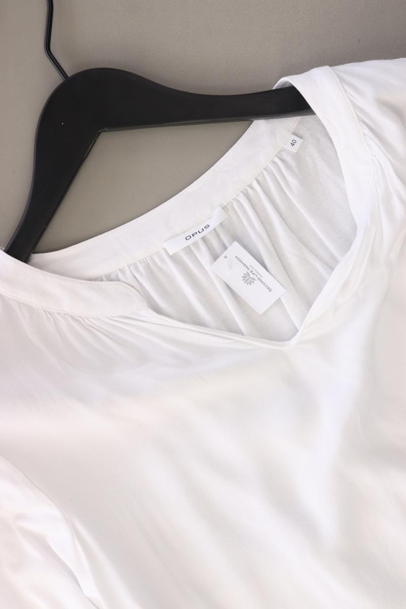 Opus Regular Bluse Gr. 40 3/4 Ärmel weiß