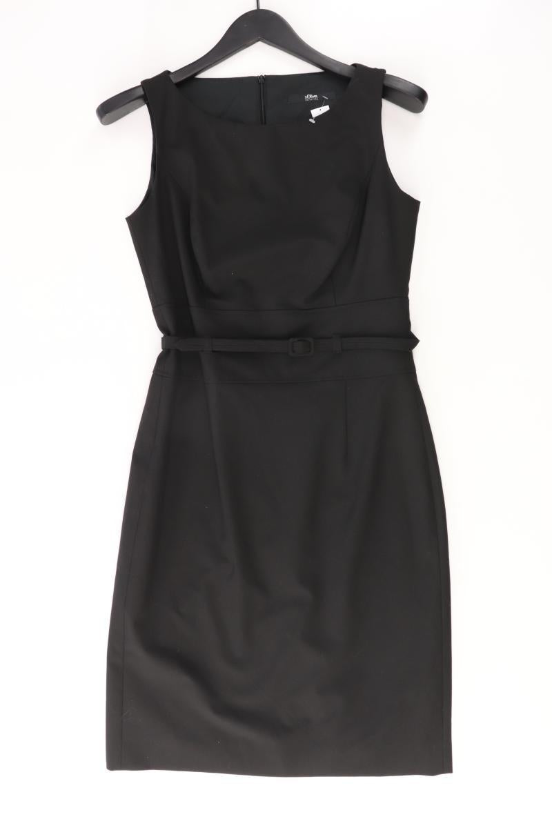 s.Oliver Bleistiftkleid Gr. 36 mit Gürtel Träger schwarz aus Polyester