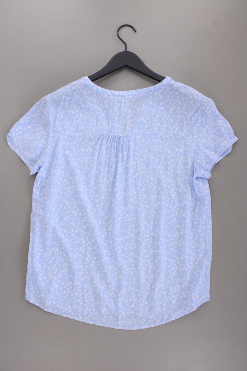 Esprit Kurzarmbluse Gr. 40 mit Blumenmuster neuwertig blau