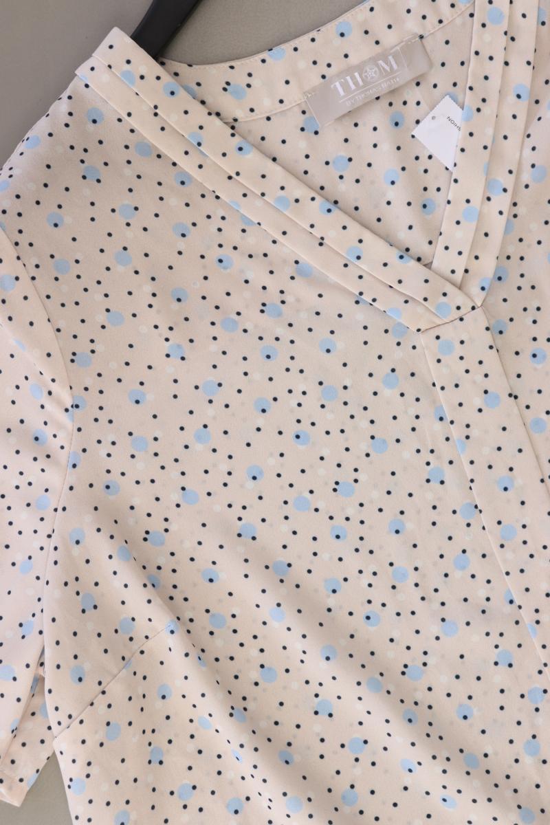 Thom by Thomas Rath Kurzarmbluse Gr. L gepunktet creme aus Polyester