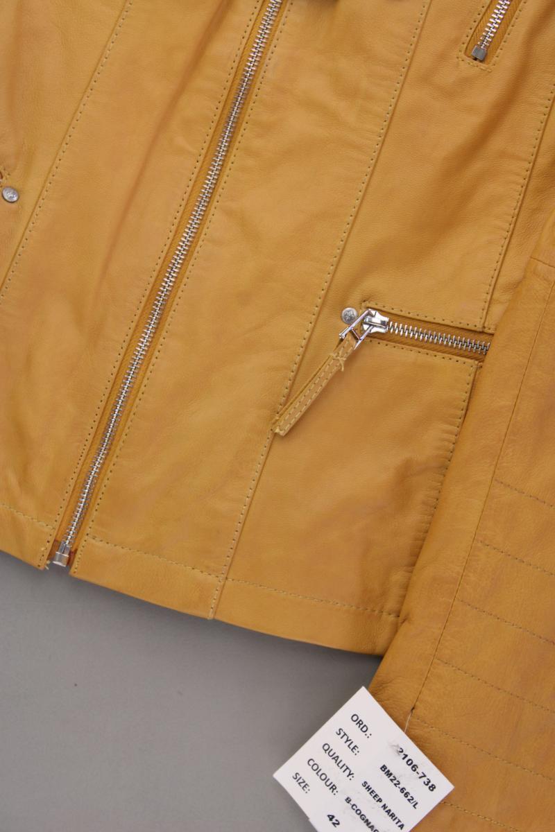 Blue Monkey Lederjacke Gr. 42 neu mit Etikett gelb