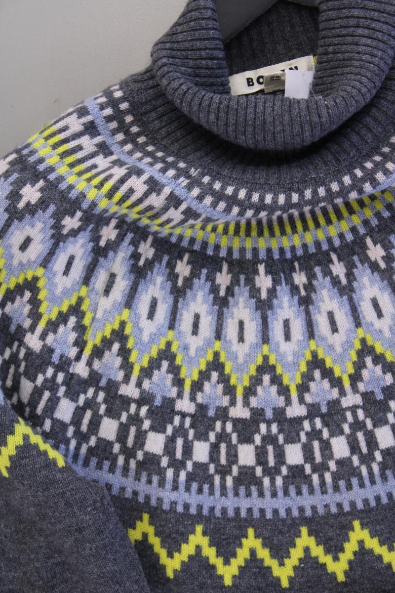 Boden Wollkleid Gr. 38 mit Faire-Isle-Muster neuwertig Langarm grau