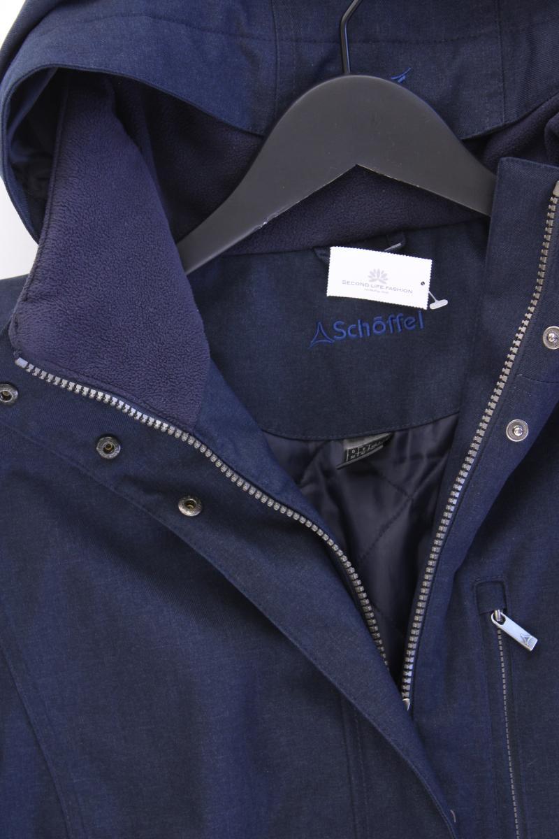 Schöffel Kapuzenmantel Gr. 52 neuwertig blau aus Polyester