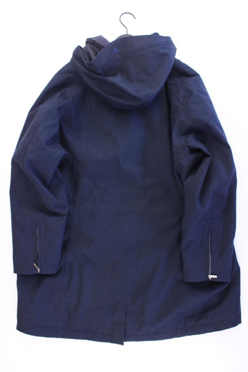 Schöffel Kapuzenmantel Gr. 52 neuwertig blau aus Polyester
