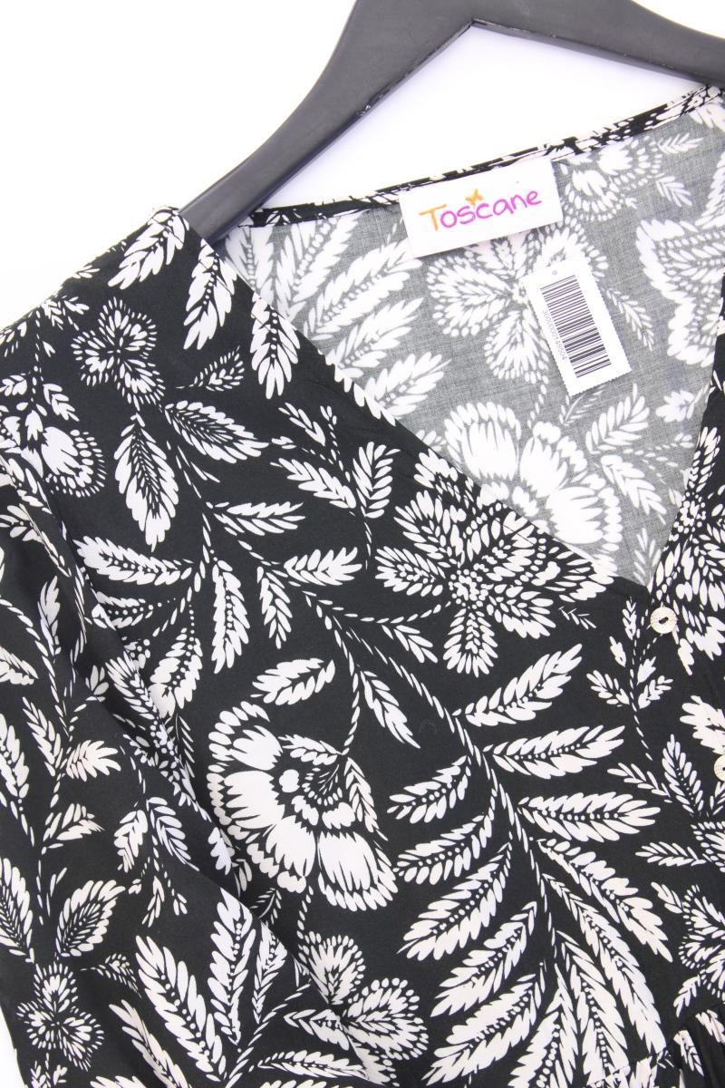 Toscane Sommerkleid Gr. 42 mit Blumenmuster 3/4 Ärmel schwarz