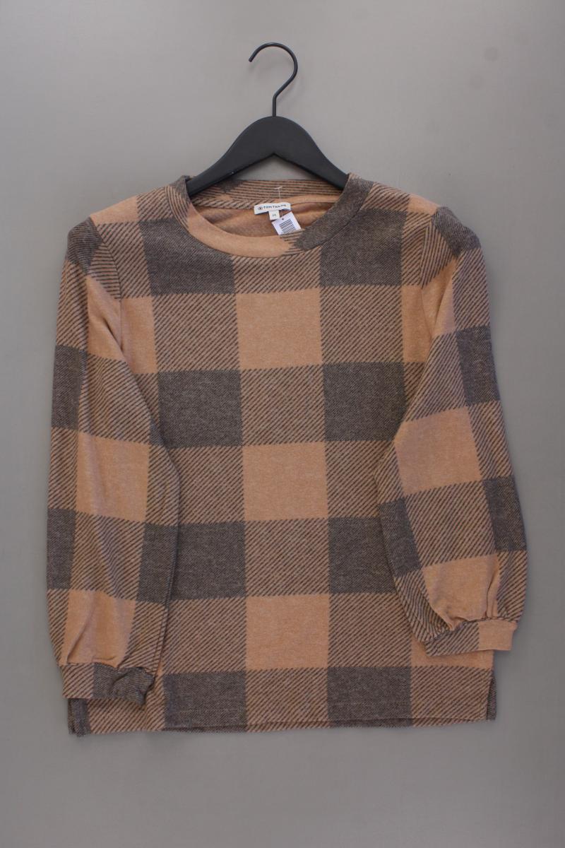 Tom Tailor Feinstrickpullover Gr. M kariert braun aus Viskose