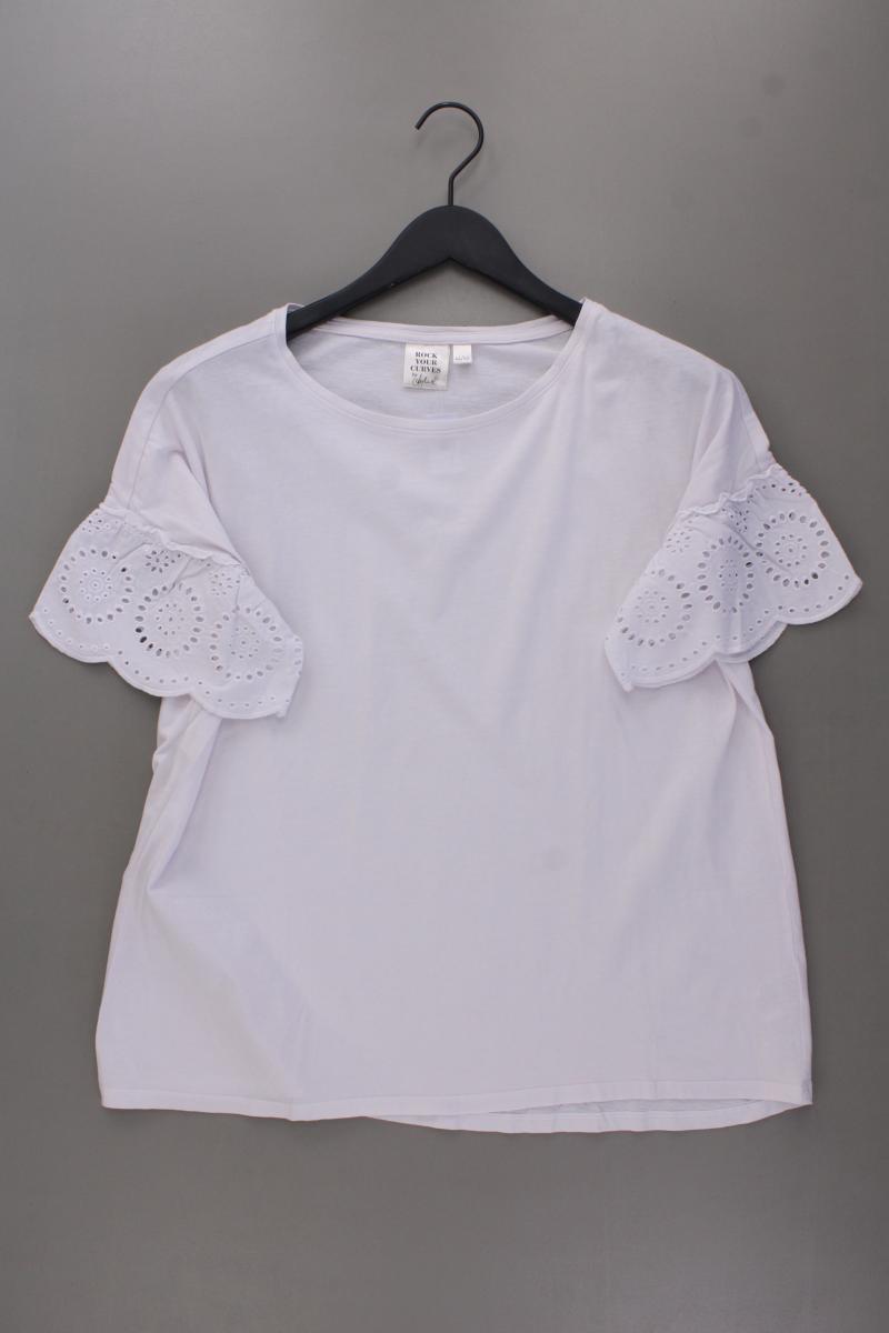 ROCK YOUR CURVES T-Shirt Gr. 44/46 Kurzarm weiß aus Baumwolle