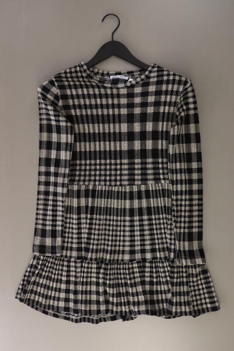 Zara Langarmkleid Gr. S kariert grau