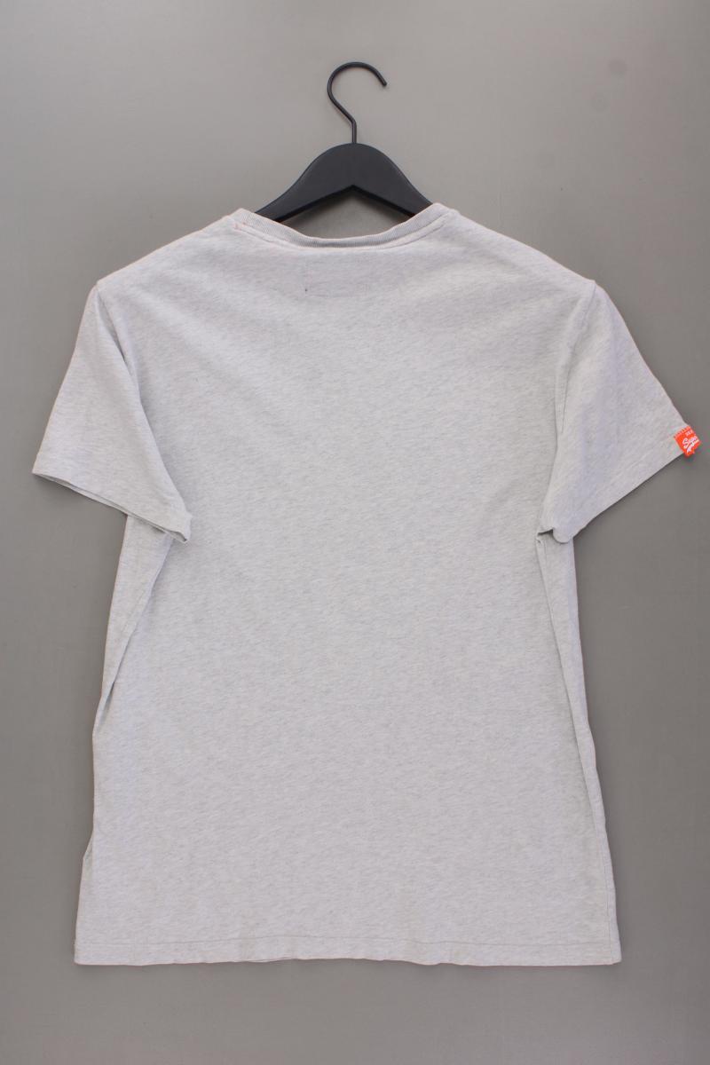 Superdry T-Shirt für Herren Gr. L Kurzarm grau aus Baumwolle