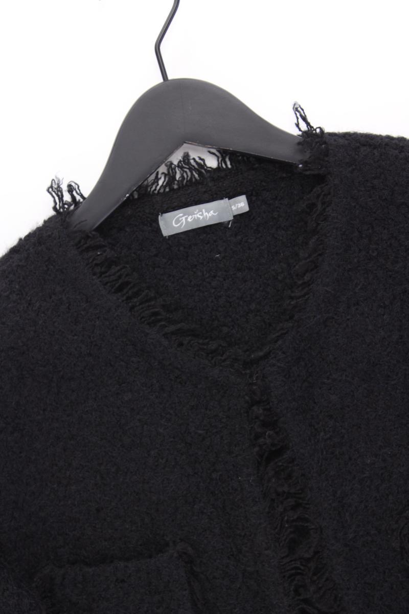 Geisha Strickjacke Gr. 36 Langarm schwarz aus Nylon