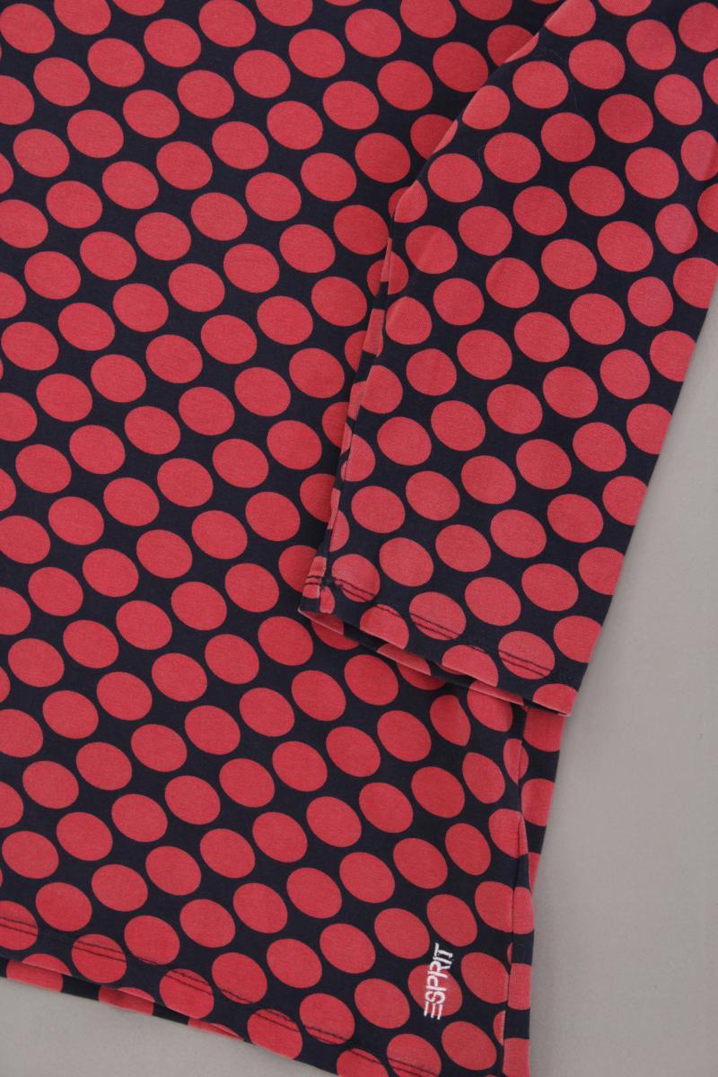 Esprit Classic Shirt Gr. M gepunktet 3/4 Ärmel rot aus Baumwolle