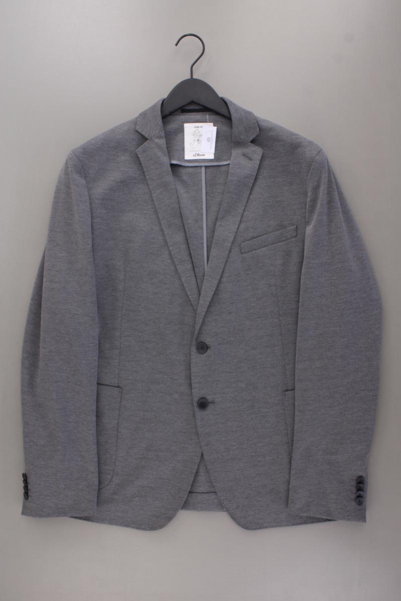s.Oliver Jerseysakko für Herren Gr. 56 grau aus Polyester